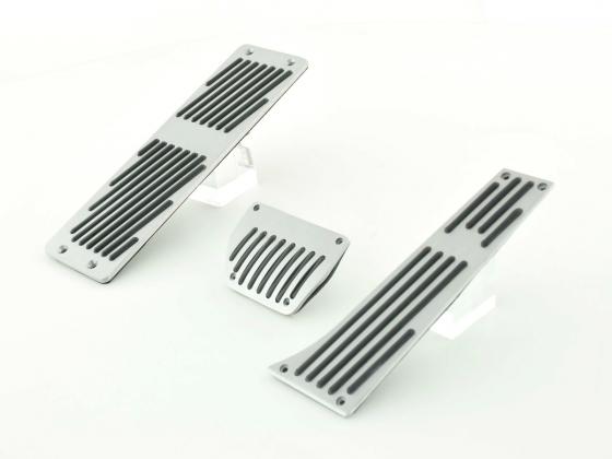 FK Alupedale Pedale Set 3-teilig BMW 3er, 5er, 7er, X3, X5, Z3 Automatikgetriebe Pedalcover Autopedale Streifen-Design