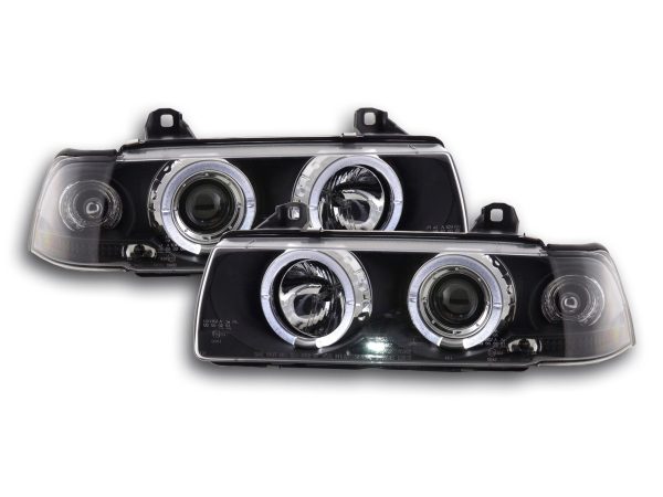 Scheinwerfer Set BMW 3er Limo Typ E36  92-98 schwarz