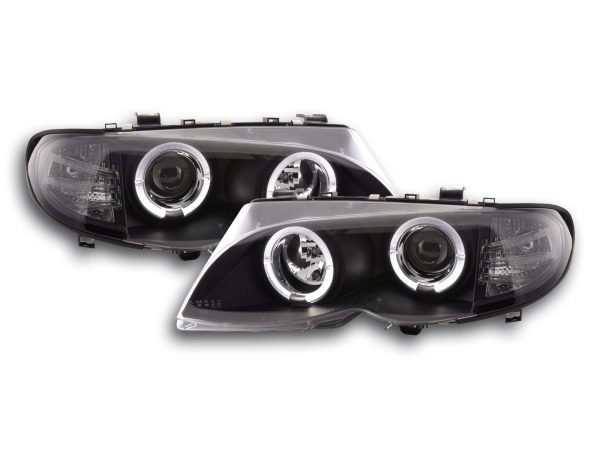 Scheinwerfer Set BMW 3er E46 Limo/Touring  02-05 schwarz für Rechtslenker