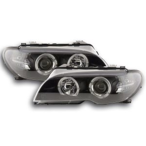 Scheinwerfer Set BMW 3er E46 Coupe/Cabrio  03-05 schwarz