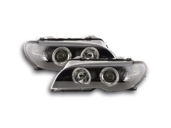 Scheinwerfer Set BMW 3er E46 Coupe/Cabrio  03-05 schwarz