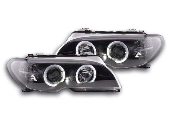 Scheinwerfer Set BMW 3er E46 Coupe, Cabrio  03-05 schwarz