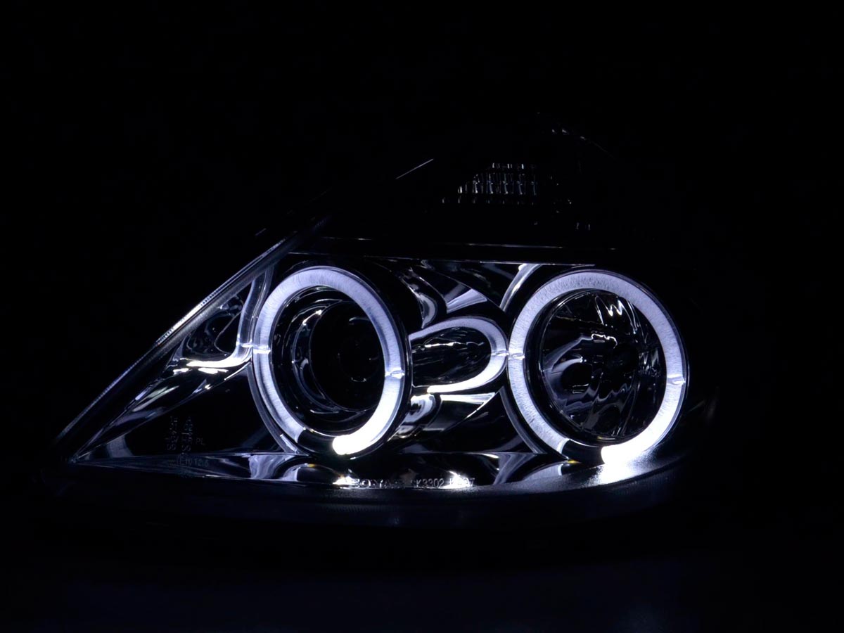 Scheinwerfer Set Angel Eyes Ford KA Typ RBT  96-08 chrom – Bild 3
