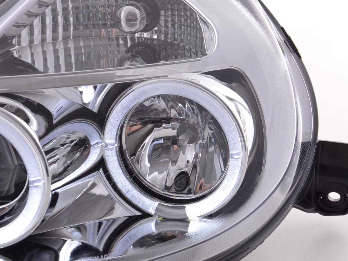 Scheinwerfer Set Angel Eyes Ford KA Typ RBT  96-08 chrom – Bild 6
