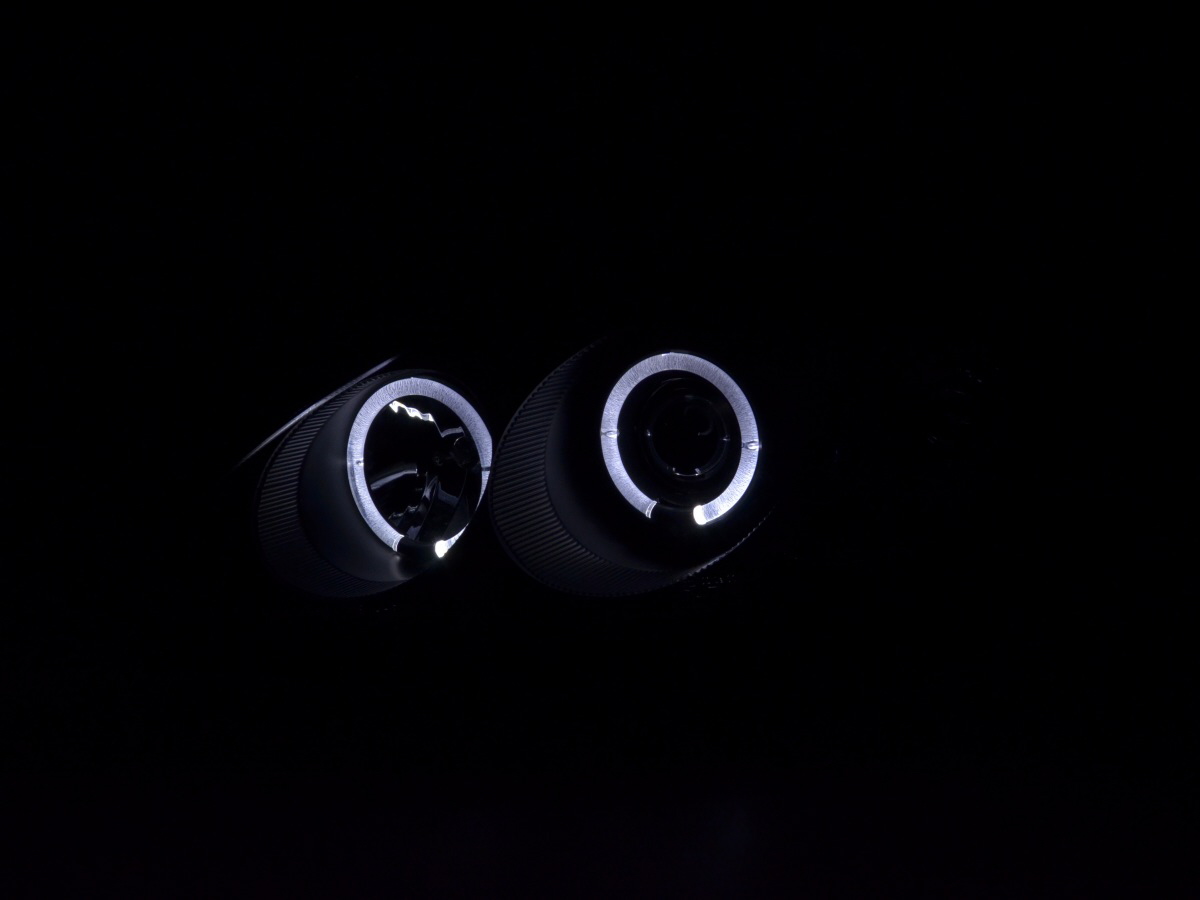 Scheinwerfer Set Honda Civic Coupe/Civic 4-trg.  99-00 schwarz – Bild 3