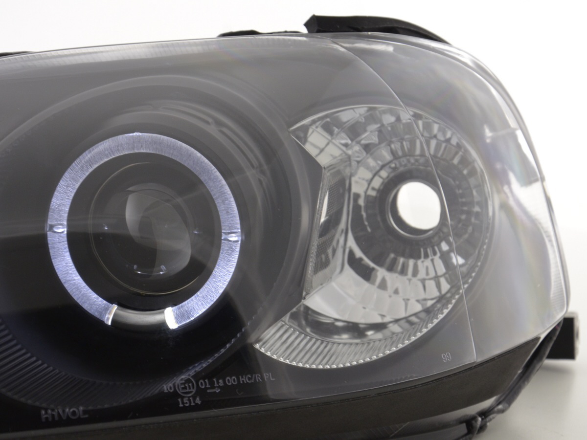 Scheinwerfer Set Honda Civic Coupe/Civic 4-trg.  99-00 schwarz – Bild 6