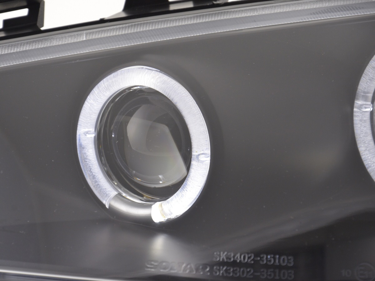 Scheinwerfer Set Renault Megane 2 3/5-trg.  03-06 schwarz – Bild 5