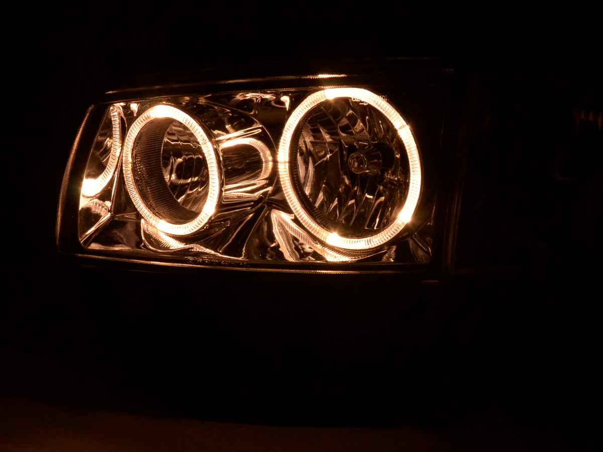 Scheinwerfer Set Angel Eyes VW Bus Typ T4  97-02 chrom – Bild 3