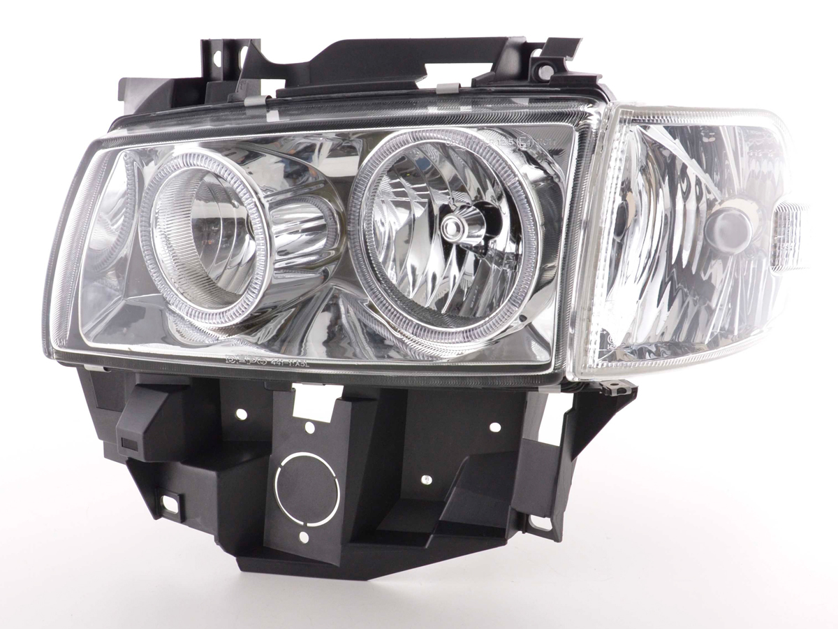 Scheinwerfer Set Angel Eyes VW Bus Typ T4  97-02 chrom – Bild 4