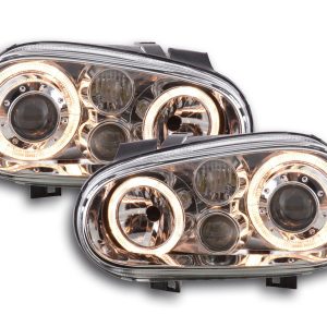 Scheinwerfer Set Angel Eyes VW Golf 4 Typ 1J  98-03 chrom