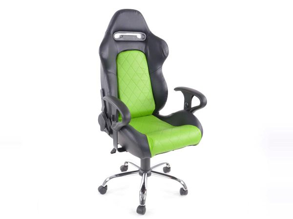 FK Sportsitz Bürodrehstuhl Detroit schwarz/grün Chefsessel Drehstuhl Bürostuhl