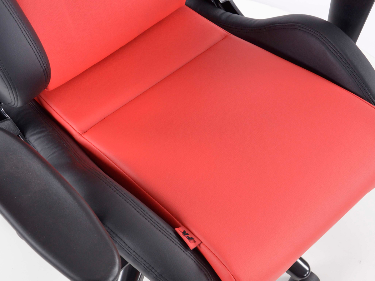 FK Sportsitz Bürodrehstuhl Santa Fe schwarz/rot Chefsessel Drehstuhl Bürostuhl – Bild 6