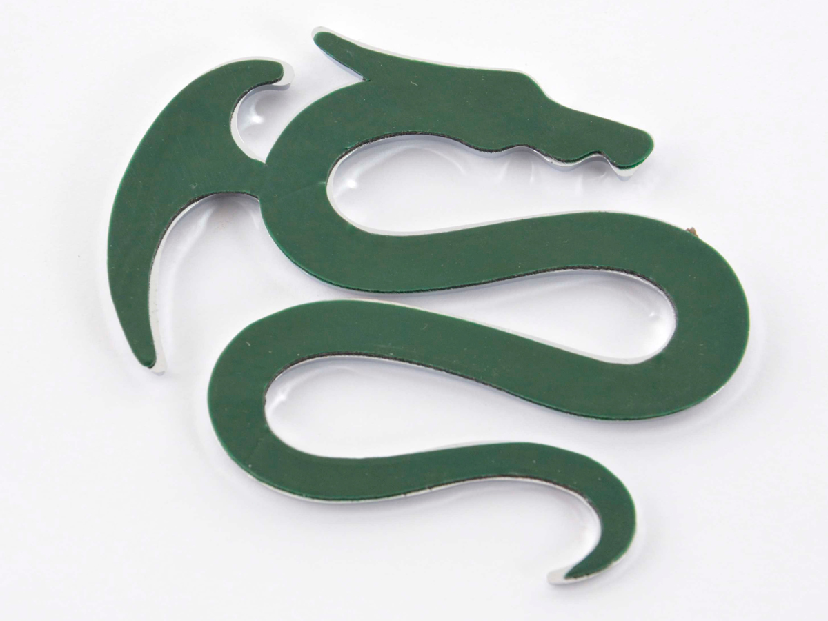 Aufkleber Chrom 3D Car Logo Motiv Dragon I 75×62 mm chrom