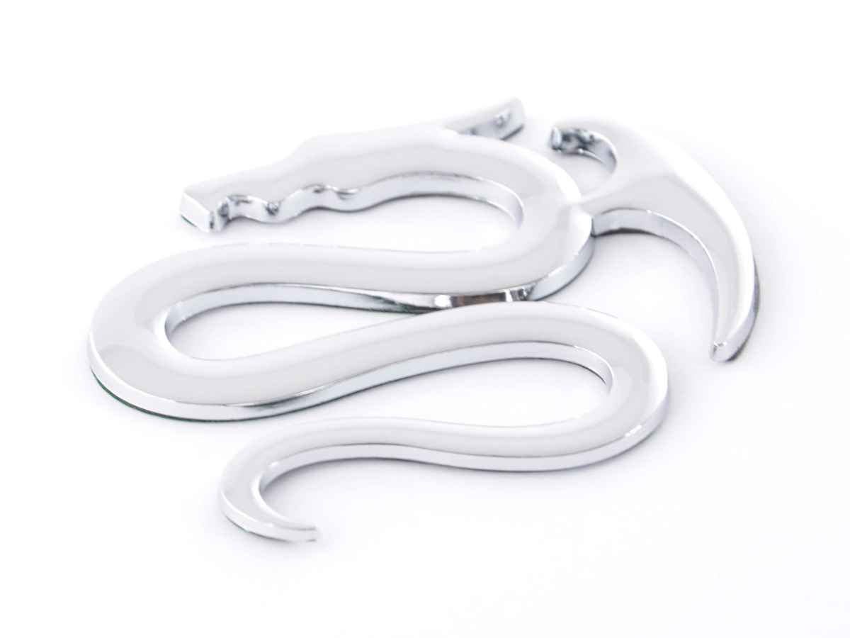 Aufkleber Chrom 3D Car Logo Motiv Dragon I 75x62 mm chrom – Bild 4