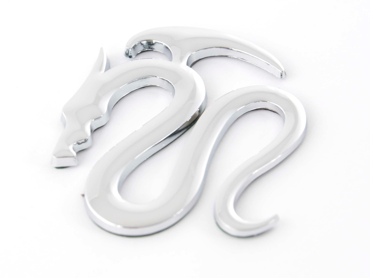 Aufkleber Chrom 3D Car Logo Motiv Dragon I 75x62 mm chrom – Bild 5