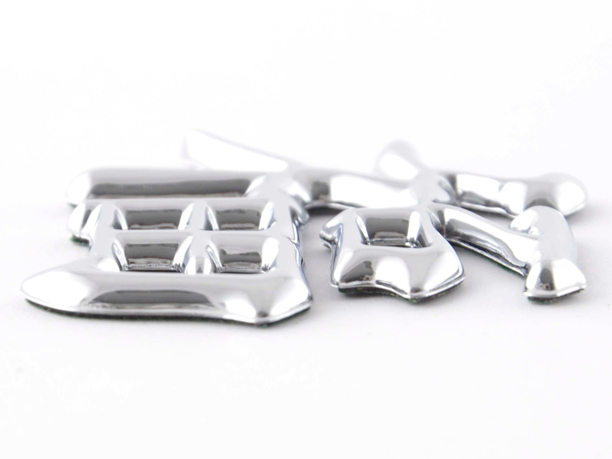 Aufkleber Chrom 3D Car Logo Motiv Dragon III 49x46 mm chrom – Bild 4