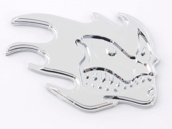 Aufkleber Chrom 3D Car Logo Motiv Madface 82x58 mm chrom