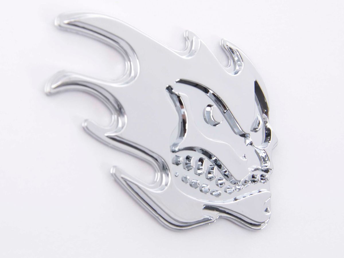 Aufkleber Chrom 3D Car Logo Motiv Madface 82x58 mm chrom – Bild 3