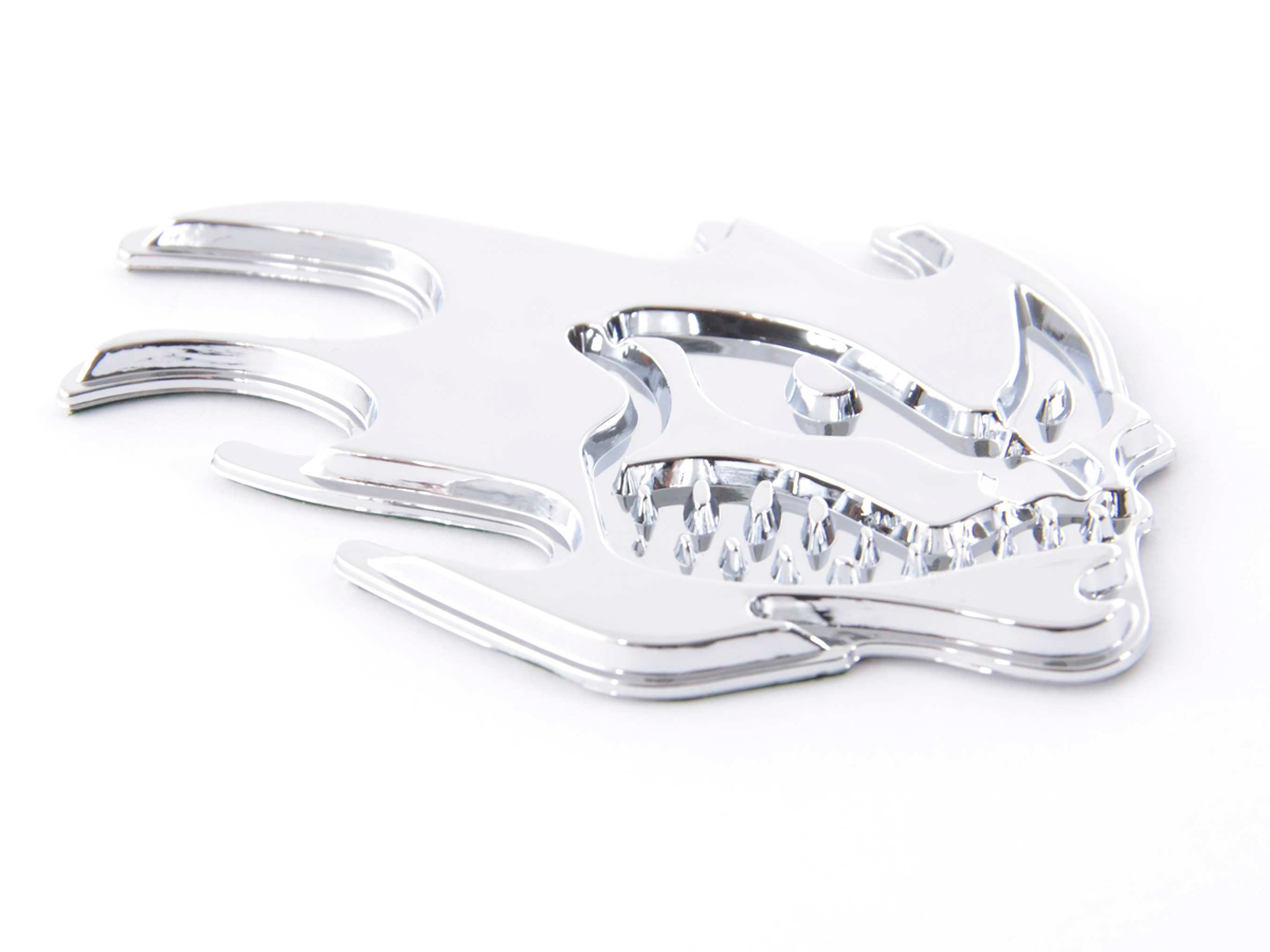 Aufkleber Chrom 3D Car Logo Motiv Madface 82x58 mm chrom – Bild 4