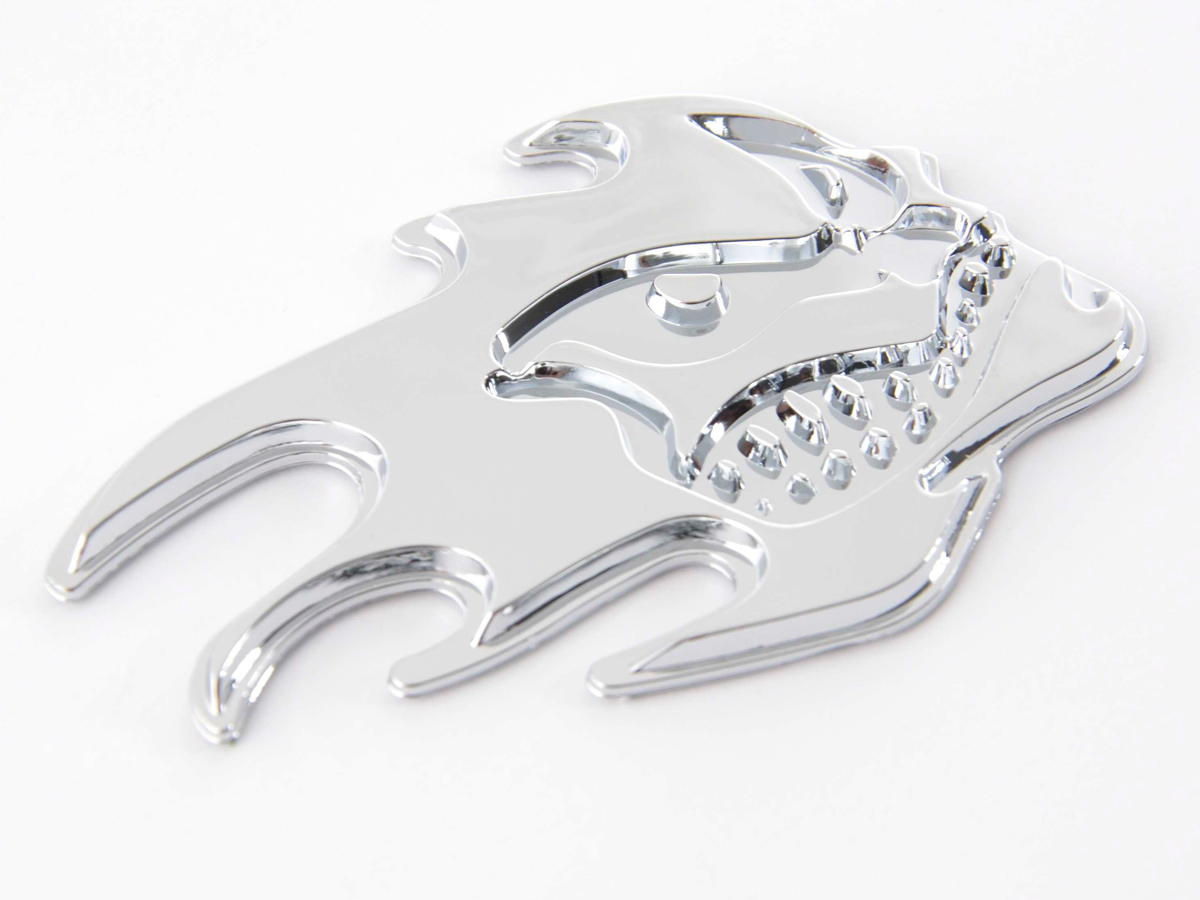 Aufkleber Chrom 3D Car Logo Motiv Madface 82x58 mm chrom – Bild 5