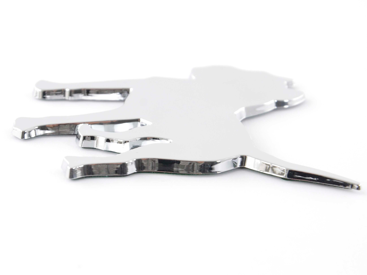 Aufkleber Chrom 3D Car Logo Motiv Pbull 85x85 mm chrom – Bild 6