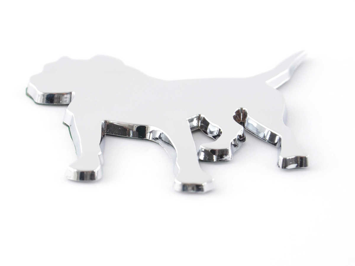 Aufkleber Chrom 3D Car Logo Motiv Pbull 85x85 mm chrom – Bild 7