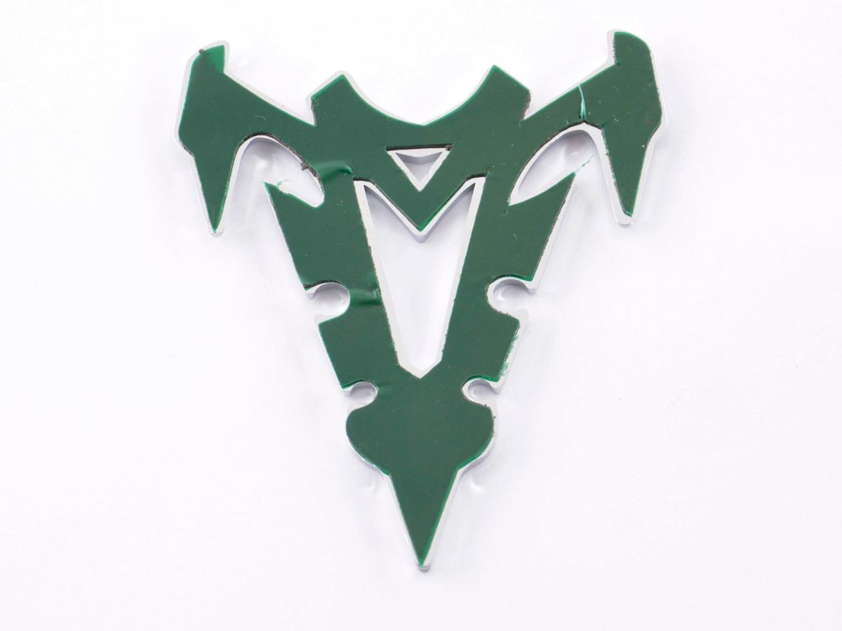 Aufkleber Chrom 3D Car Logo Motiv Shogun III 70×82 mm chrom