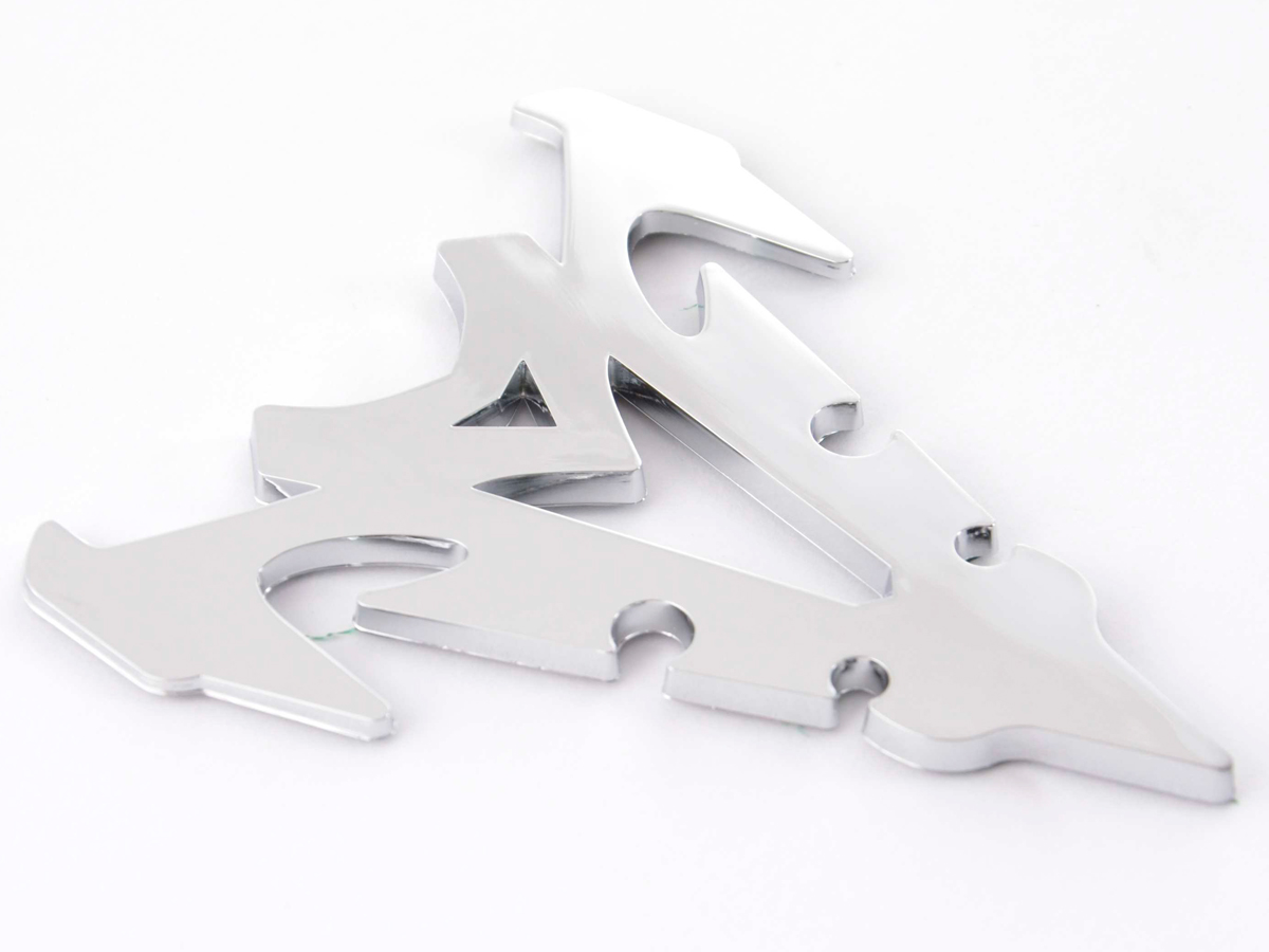 Aufkleber Chrom 3D Car Logo Motiv Shogun III 70x82 mm chrom – Bild 5