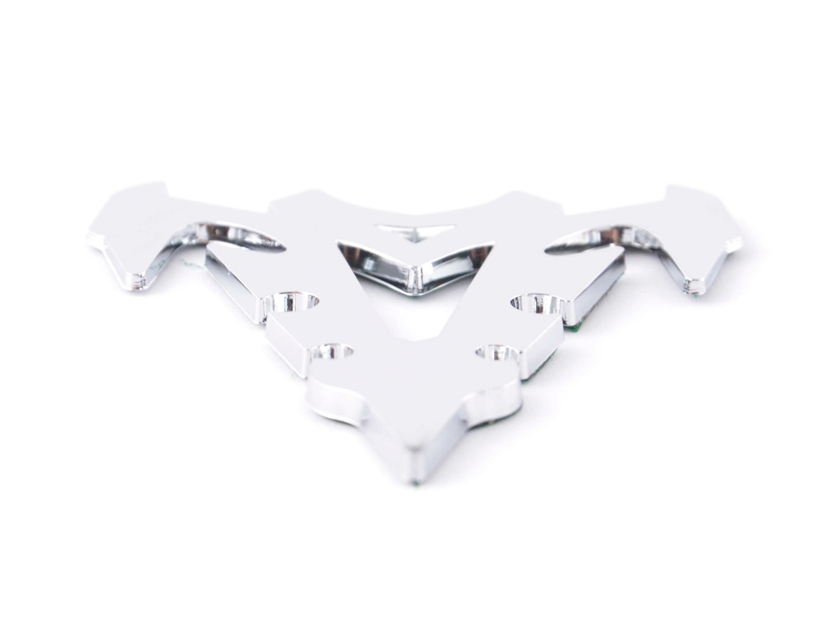 Aufkleber Chrom 3D Car Logo Motiv Shogun III 70x82 mm chrom – Bild 7