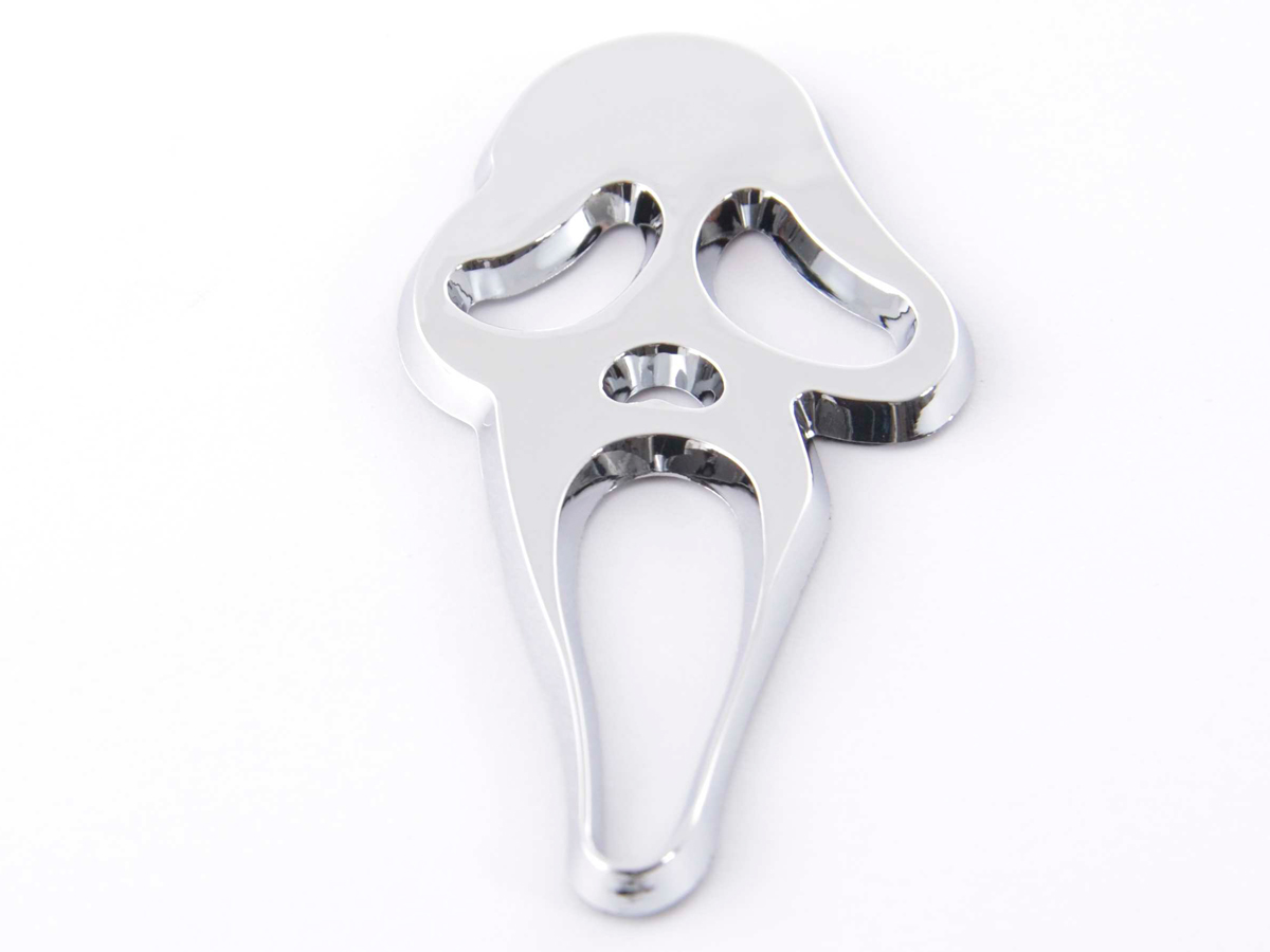 Aufkleber Chrom 3D Car Logo Motiv Skull 41x83 mm chrom – Bild 4