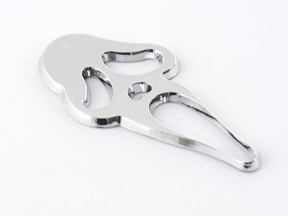 Aufkleber Chrom 3D Car Logo Motiv Skull 41x83 mm chrom – Bild 5