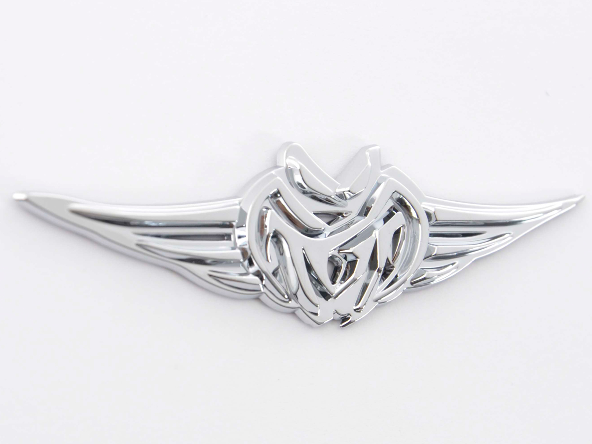 Aufkleber Chrom 3D Car Logo Motiv Tribal I 103x26 mm chrom – Bild 3