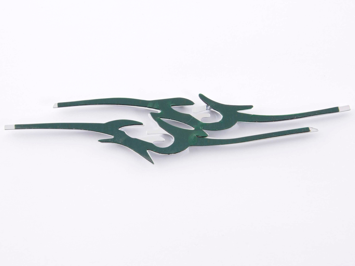 Aufkleber Chrom 3D Car Logo Motiv Tribal III 135×30 mm chrom
