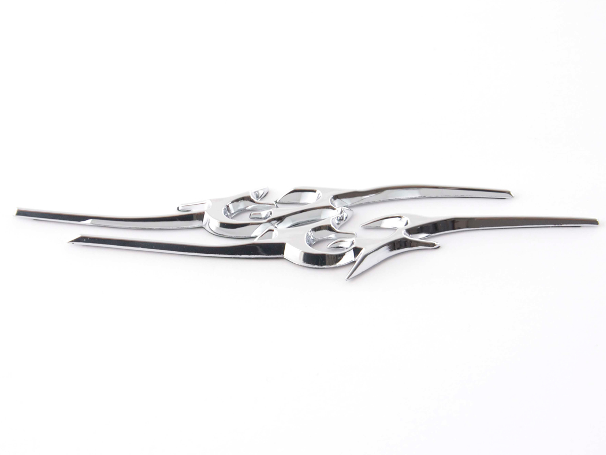 Aufkleber Chrom 3D Car Logo Motiv Tribal III 135x30 mm chrom – Bild 4