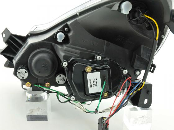 Scheinwerfer Set Daylight LED TFL-Optik Opel Corsa D  06- chrom – Bild 2