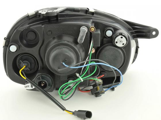 Scheinwerfer Set Daylight LED TFL-Optik Opel Corsa B  94-00 chrom – Bild 2