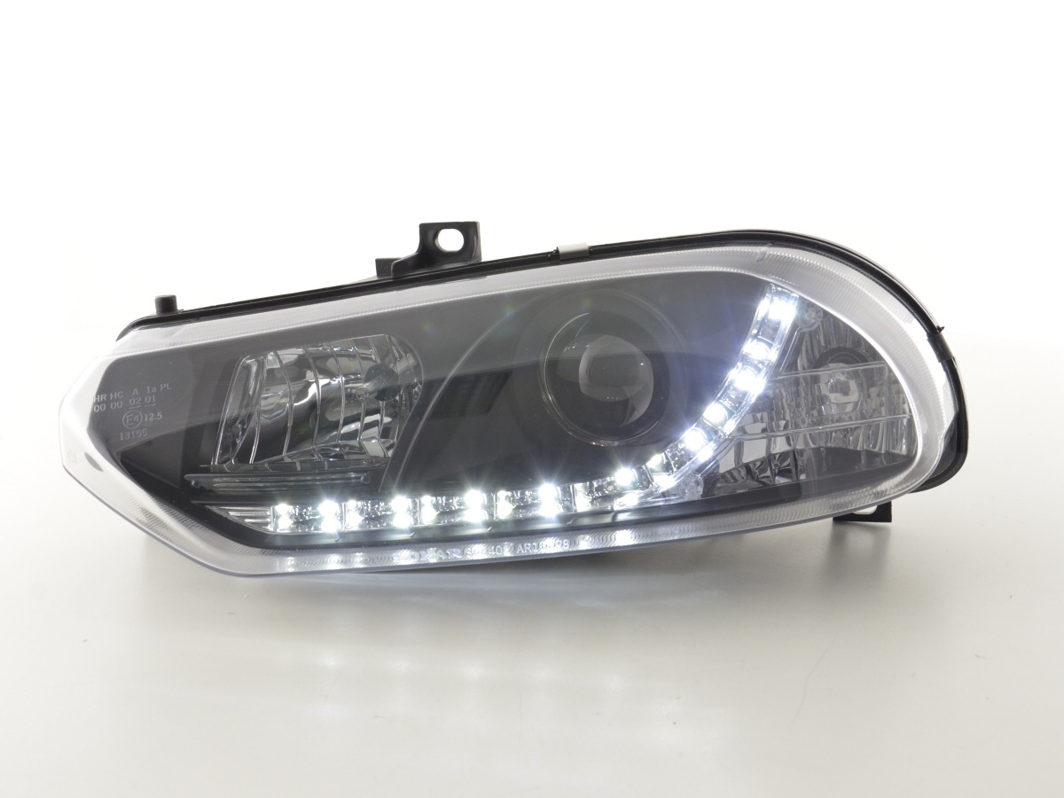 Scheinwerfer Set Daylight LED TFL-Optik Alfa Romeo 156 Typ 932  98-02 schwarz – Bild 2