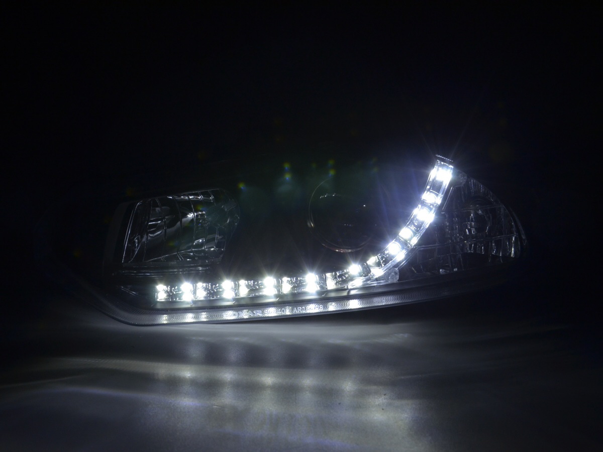 Scheinwerfer Set Daylight LED TFL-Optik Alfa Romeo 156 Typ 932  98-02 schwarz – Bild 3