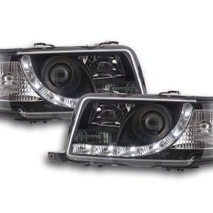 Scheinwerfer Set Daylight LED TFL-Optik Audi 80 Typ B4 91-94 schwarz