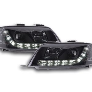 Scheinwerfer Set Daylight LED Tagfahrlicht Audi A6 4B 97-00 schwarz