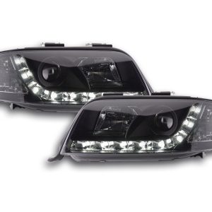 Scheinwerfer Set Daylight LED Tagfahrlicht Audi A6 4B 01-03 schwarz