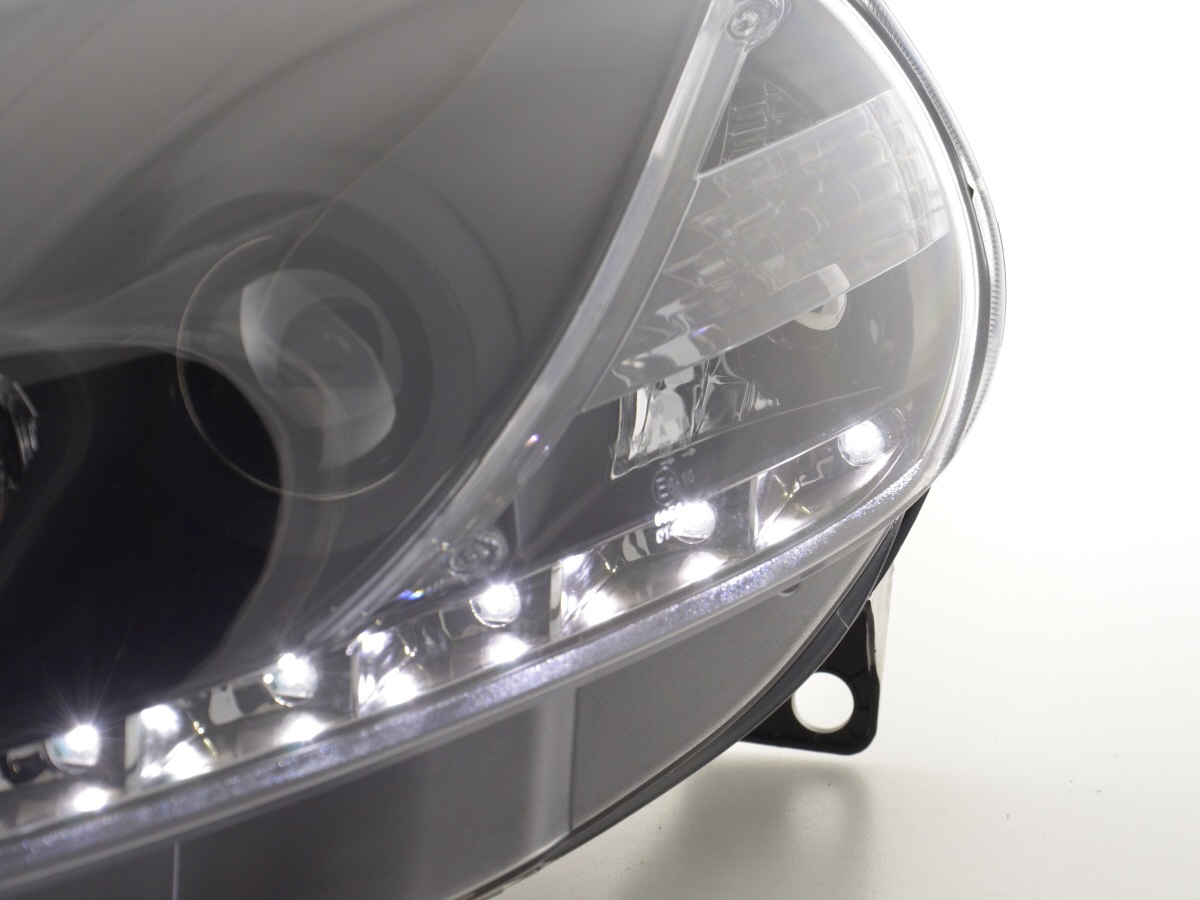 Scheinwerfer Set Daylight LED TFL-Optik Fiat Grande Punto Typ 199  05-08 schwarz – Bild 6