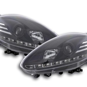 Scheinwerfer Set Daylight LED Tagfahrlicht Fiat Punto Evo 09- schwarz