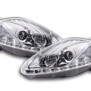 Scheinwerfer Set Daylight LED TFL-Optik Fiat Grande Punto Typ 199 05-08 chrom
