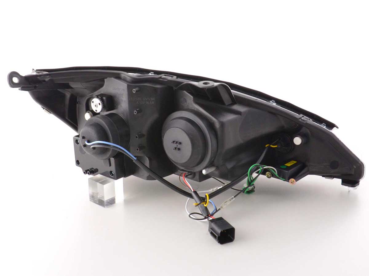 Scheinwerfer Set Daylight LED TFL-Optik Ford Focus 3/4/5-trg.  98-01 schwarz – Bild 7