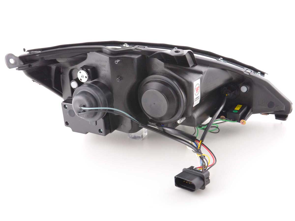 Scheinwerfer Set Daylight LED TFL-Optik Ford Focus 3/4/5-trg.  01-04 chrom – Bild 7
