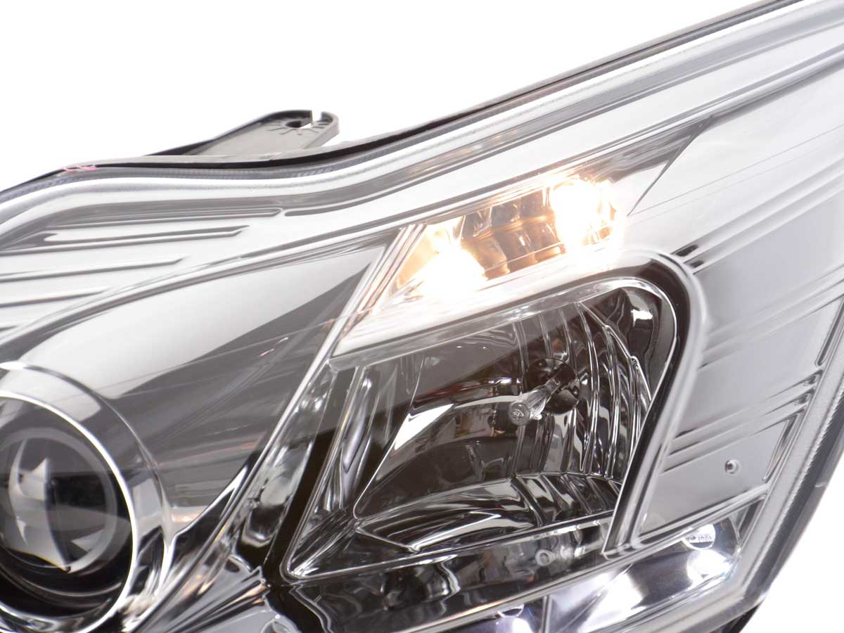 Scheinwerfer Set Daylight LED TFL-Optik Ford Focus 3/5-trg.  08-10 chrom – Bild 5