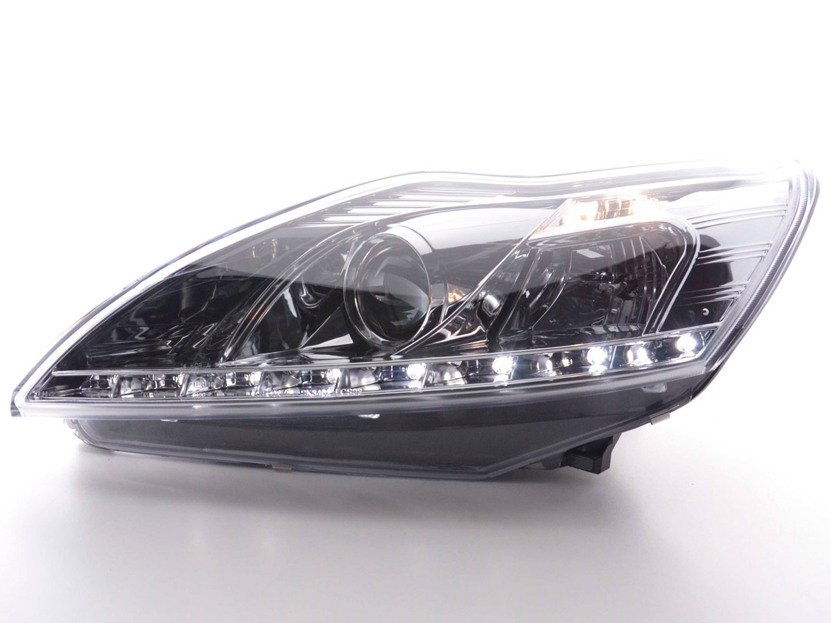 Scheinwerfer Set Daylight LED TFL-Optik Ford Focus 3/5-trg.  08- chrom – Bild 3