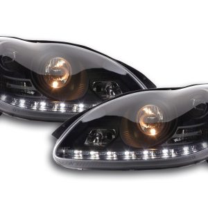 Scheinwerfer Set Daylight LED TFL-Optik Mercedes S-Klasse W220 02-05 schwarz