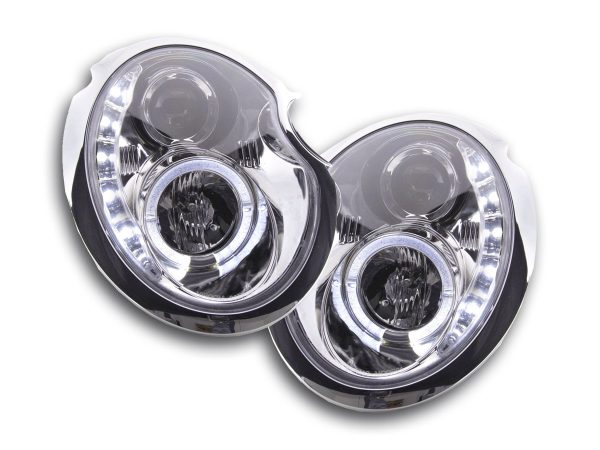 Scheinwerfer Set Daylight LED TFL-Optik Mini Cooper Typ R50  01-06 chrom